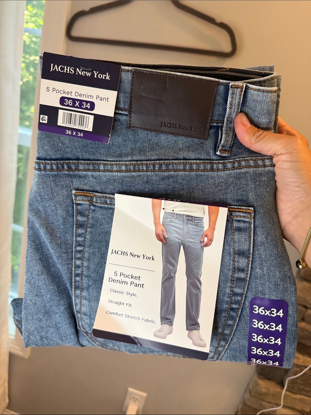 Zack’s New York light washed in jeans 36 x 34 Men’s Light Blue 5-Pocket Jeans